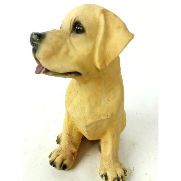 Yellow Lab Puppy Dog Figurine Resin Room Shelf Decor 5.25" - Picture 6 of 6